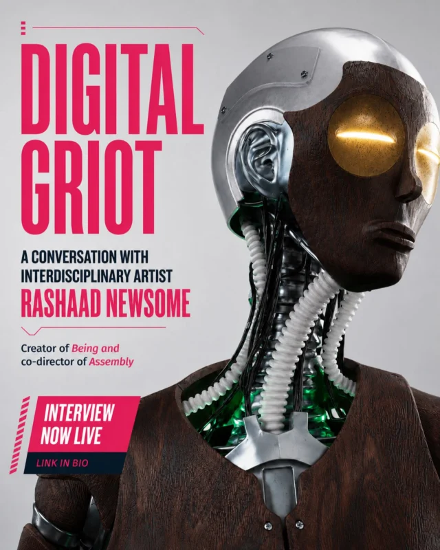 Digital Griot: A Conversation with Interdisciplinary Artist Rashaad Newsome and PBS’s Independent Lens.
In the interview, Newsome speaks about Assembly, the creation of Being the Digital Griot, and the possibilities of art, technology, performance, and Black queer thought as tools for collective transformation.
Being began as a counter-hegemonic AI rooted in the writings and teachings of Black, feminist, queer, and decolonial thinkers. In Assembly, they become a guide, performer, poet, educator, and healer — helping us imagine what technology can become when it is shaped by care, liberation, and community. Thank you to Independent Lens for the thoughtful conversation.
Read the full interview at the link in bio.
#AssemblyFilm #IndependentLens #PBS #BeingTheDigitalGriot #RashaadNewsome